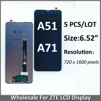 Оптовая продажа, 5 шт./лот для ZTE Blade A51 A71 ЖК-дисплей с сенсорным экраном в сборе, замена Blade A7 2017 A5 2017 A7030