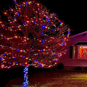 Портативные Водонепроницаемые рождественские огни на Хэллоуин, елочные огни с вилкой США, простая установка Изображение 2