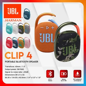 100% Оригинальный беспроводной Bluetooth-динамик JBL Clip 4/Clip4, портативный водонепроницаемый мини-динамик для вечеринок на открытом воздухе IP67