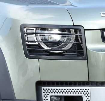 Для Land Rover Defender 110/90 2020 2021 2022 2023 Передняя Фара Автомобиля Из Нержавеющей Стали + Отделка Крышки заднего Фонаря Изображение 2