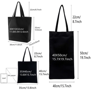 Женская сумка для покупок Andrew Tate, Холщовая сумка-тоут, сумки через плечо, Хозяйственная сумка с принтом, сумки из черной ткани, экологически чистые Изображение 2