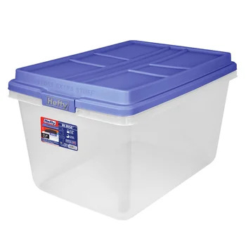 Увесистый 72 Qt. Прозрачный ящик для хранения с синей высокой КРЫШКОЙ, ящики для хранения, коробка для хранения, 6 упаковок Изображение 2