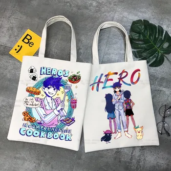 Сюрреалистическая Психологическая игра, сумка-тоут Omori Cat, эко-сумка для покупок, Большая сумка через плечо Для женщин, Женская Складная Пляжная сумка для покупок