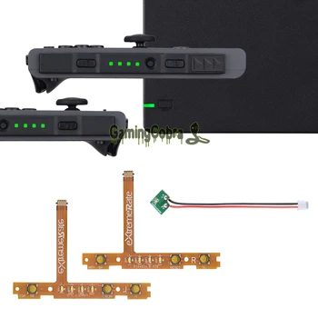 Кнопки eXtremeRate Pure Green SL SR Указывают мощность, комплект светодиодной настройки Firefly для NS Switch Joycons & Dock
