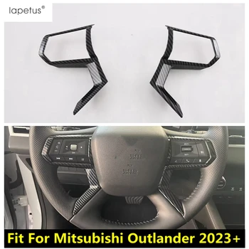 АБС-Карбоновое волокно, Рамка для кнопки рулевого колеса, Декоративная накладка для Mitsubishi Outlander 2023 2024, Автоаксессуары для интерьера
