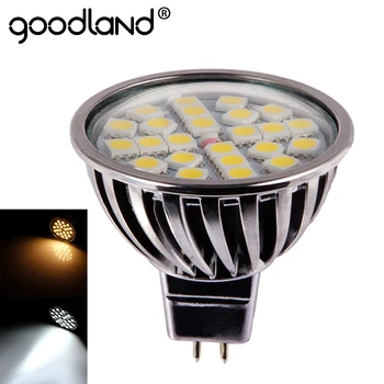 Goodland LED лампа MR16, светодиодный прожектор, светодиодная лампа с регулируемой яркостью, 12 В 7 Вт, алюминий для освещения гостиной, спальни