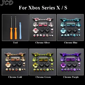 JCD для контроллера Xbox серии X S, комплект хромированных кнопок L, R, LB, RB, Кнопки запуска бампера, Комплект модов, игровые аксессуары