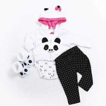 Medylove Одежда для куклы-Реборн для девочки-Панды 20-23 дюймов, аксессуары для одежды, 4 шт., подходящая одежда для ребенка-Реборн