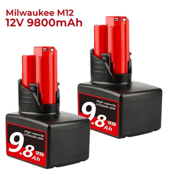 Batterie Li-Ion 12V 9000mah Gießen Milwaukee, Gießen Sie Outils m12 48-11-1/4-11-1/4-11-1/4-11-1/8-11-1/8-11-1/8-11-1/4