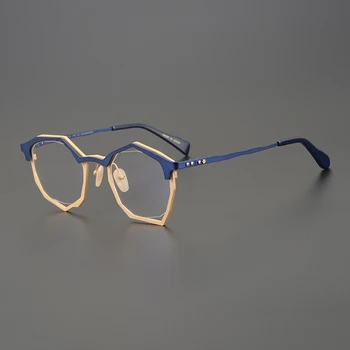 Модная Новая Оправа для очков Неправильной Формы, мужские Дизайнерские Титановые оптические очки для чтения при Близорукости, женские очки по рецепту