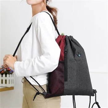 Рюкзак на шнурке, Модная школьная сумка для спортзала, Повседневный рюкзак на шнурке, Школьный рюкзак для женщин-подростков Изображение 2