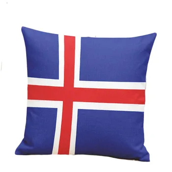 candiway, наволочка с флагом Исландии, красный крест, хлопок, льняное Кресло, Пояс для Дома/Кровати, Удобная наволочка, Квадратная подушка NB102