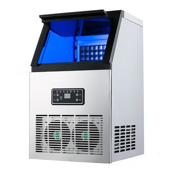 Льдогенератор 50 кг Коммерческая машина для производства кубиков льда Интеллектуальный автоматический магазин чая с молоком Коммерческая машина для производства кубиков льда