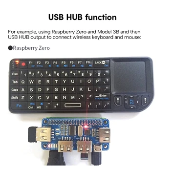 USB-концентратор-адаптер для Raspberry расширяет ваши возможности использования через USB, разработанный для RaspberryPiZero/ZeroW/3B/3B + Dropship Изображение 2