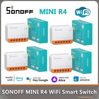 SONOFF MINI R4 WiFi Smart Switch 2-Полосное Управление Экстремальное Реле eWeLink Модуль автоматизации Умного Дома Для Alexa Google Home Alice