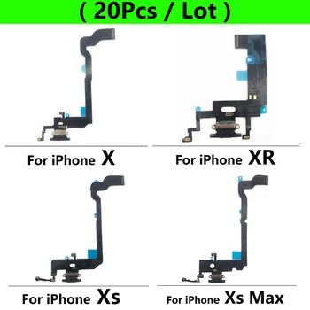 20 шт./лот, USB-Порт Для Зарядки, Разъем док-станции, Плата Для Зарядки, Гибкий Кабель Для iPhone X XR XS Max