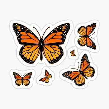 Monarch Butterfly Rapsody, 5 шт., наклейки для окна, Наклейки для дома, Бутылки для воды, Декор для гостиной, Автомобиля, Забавный ребенок