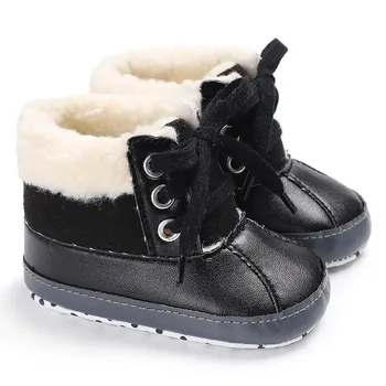 Обувь для маленьких девочек и мальчиков, Зимние зимние ботинки, супер теплые Пинетки для новорожденных, Первые ходунки, Зимние Модные Кроссовки из искусственной кожи