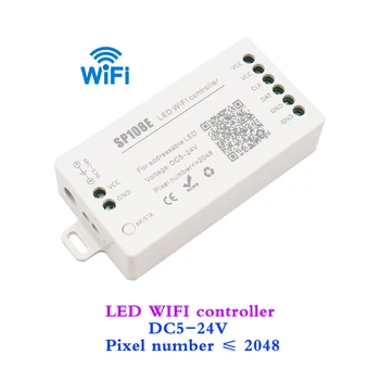 WS2811 WS2812B светодиодный Контроллер Wifi Smart APP Беспроводной 2048 Пикселей Управление WS2813 WS2815 SK6812 Полоса 5 В 12 В 24 В светодиодный модуль Света