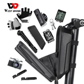 WEST BIKING сумка с ручкой для велосипеда BMX, водонепроницаемые аксессуары для велоспорта, передние сумки на руль электрического скутера для Xiaomi Mijia M365 Изображение 2