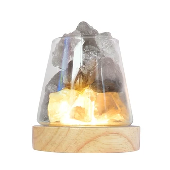 Лампа с натуральными Кристаллами Электрический Ароматический диффузор Туман Для Автомобиля Офиса домашнего Декора