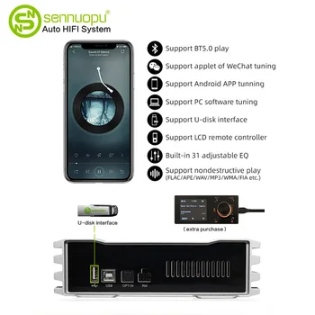 Sennuopu Power Amplificadores 4-канальный процессор Automotivo DSP Усилитель Аудио Автомобильные Усилители Изображение 2