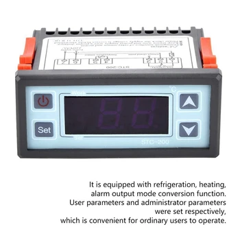 3X STC-200 Цифровой термостат Регулятор температуры Микрокомпьютер Холодильный нагревательный контроллер 220 В Изображение 2