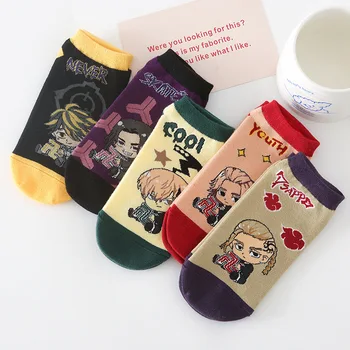 Носки с аниме, милые хлопковые прямые носки с героями мультфильмов, новые носки для косплея 