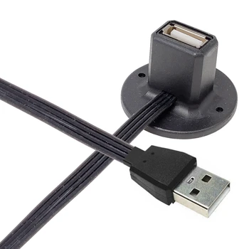 Плоский удлинительный кабель USB 2.0 длиной 0,2 М-1 М с базовой пленкой длиной 0,2 М, под углом 90 градусов вверх, вниз, влево и вправо