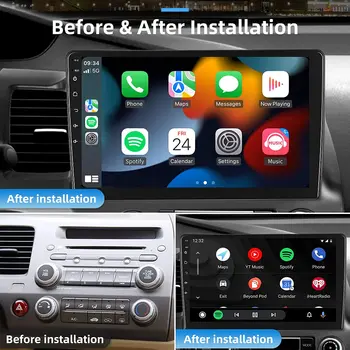 Android 10 Автомобильный радиоприемник Стерео 2Din Carplay Без DVD Мультимедийный плеер GPS Навигация для Toyota Avensis 2008 2009 2010 2011-2015 Изображение 2
