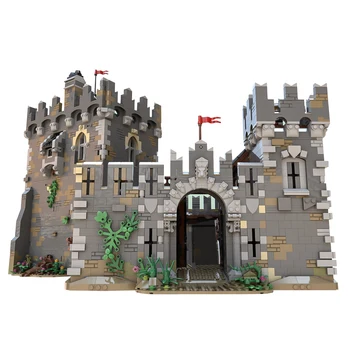 Набор Строительных блоков Fortress Lions' Castle BuildMoc Королевская Ретро Средневековая архитектура, игрушки для детей, подарки на День рождения Изображение 2