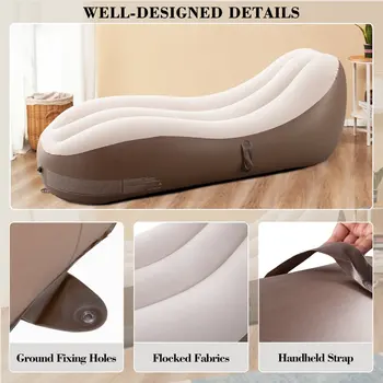 Надувной Шезлонг Air Sofa, Надувной ленивый диван Wave для кемпинга Изображение 2