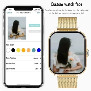 2023 Y13 Смарт-Часы Smartclock Smartwatch Full Touch Спортивный Фитнес-Трекер Bluetooth Call Для Женщин для Xiaomi Android Ios IOS Изображение 2