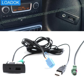 4 6-Контактный Автомобильный CD-радиоприемник 3,5 мм AUX USB интерфейсный разъем, кабель-адаптер для Mercedes-Benz Smart 450/451 Fortwo