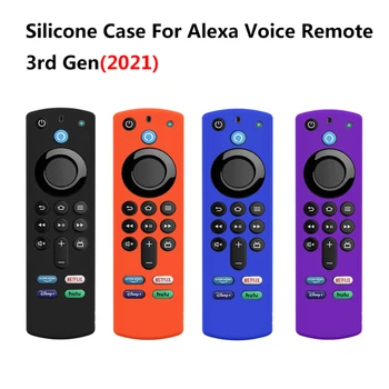Силиконовый Защитный чехол Для Alexa TV A-mazon Alexa Voice Remote Control 3-го поколения Противоскользящий Ударопрочный Моющийся Светящийся Чехол Изображение 2