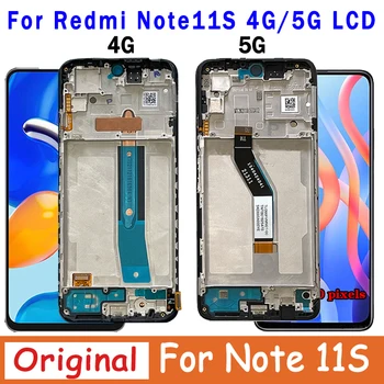 Оригинальный Для Xiaomi Redmi Note 11S 5G 22031116BG ЖК-дисплей с Сенсорным экраном, Дигитайзер Для Redmi Note 11S 4G 2201117SG ЖК-дисплей Note11s