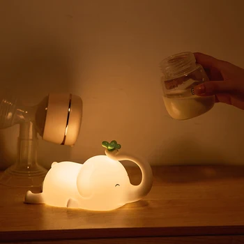 Универсальный ночник в виде Слона, силиконовая индукционная настольная лампа для улицы