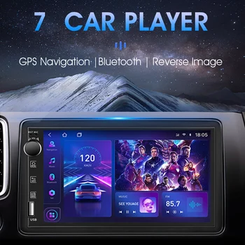 2 Din Android 11,0 Универсальный 7-дюймовый автомобильный радиоприемник для Nissan Kia Honda Toyota VW Мультимедийный видеоплеер Carplay GPS Навигация RDS Изображение 2