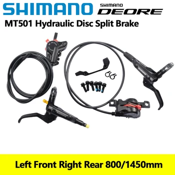 Shimano MT400 MT501 Тормоз 2 Поршня MTB Гидравлический Дисковый Тормоз Левый Передний Правый Задний 850 мм 800 мм 1450 мм Разъемный Тормозной Рычаг Оригинал