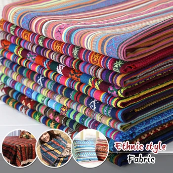 150 *100 см Этническая богемная хлопчатобумажная льняная ткань Текстильный материал 