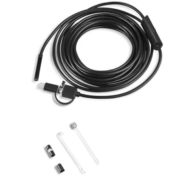 5,5 Мм TYPE C USB мини-эндоскоп 2 м Жесткий кабель Змеиный Бороскоп Инспекционная камера для Android-смартфона ПК