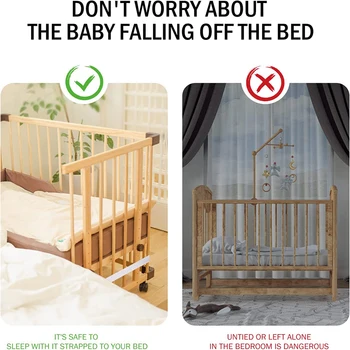 Ремень для крепления кроватки, Детская кровать, противоударный фиксированный ремень, Детская кровать, ремень безопасности, Аксессуары для безопасности ребенка Изображение 2