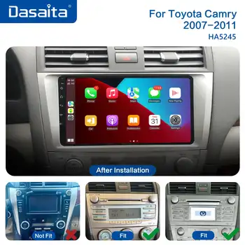 Мультимедийный плеер Dasaita Vivid Android11 для Toyota Camry 2007-2011 HD IPS 1280*720 GPS Carplay Android Auto DSP AHD Радио
