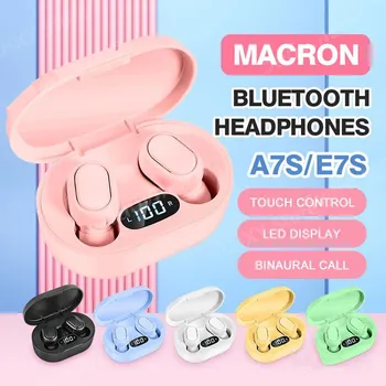 Оригинальная беспроводная Bluetooth-гарнитура E7S с микрофоном, наушниками со светодиодным дисплеем для iPhone, наушниками Xiaomi TWS, Bluetooth-наушниками, наушниками