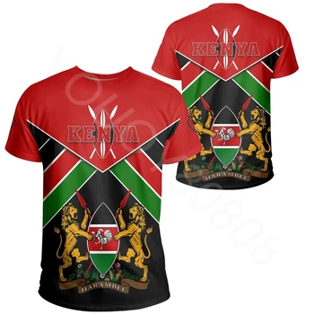 Мужская футболка из Африканского региона Кения Завади, футболка с 3D принтом, круглый вырез, уличная модная повседневная рубашка, негабаритный топ с коротким рукавом