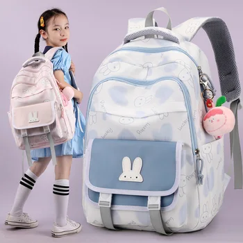Сумки для начальной школы для девочек, подростков, рюкзак для студентов среднего звена, женский нейлоновый повседневный рюкзак для кампуса Изображение 2
