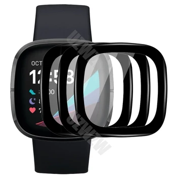 (3 шт.) Защитная пленка для смарт-часов Fitbit Sense с Полным покрытием из мягкой защитной пленки (не стекло)