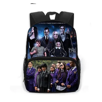 Школьный рюкзак Wednesday Addams, дорожная сумка, подарки для детей, студентов Изображение 2