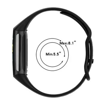 Мягкий ремешок для часов, дышащий ремешок из ТПУ, Сменный браслет для Fitbit Charge5, силиконовый ремешок Изображение 2