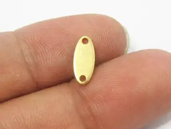 100 шт. Латунный соединитель цепи 11,8x5x1 мм, ожерелье из необработанной латуни, R670